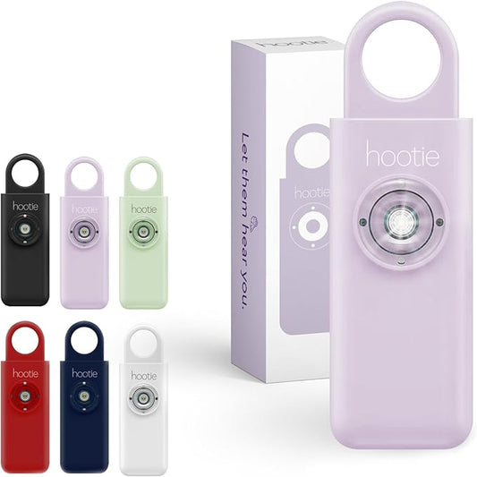 Hootie Personal Safety Alarm, Personal Alarms for Women, Men, & Kids Personal Alarm - Keychain Alarm, Self Defense Alarm, Security Alarm Keychain 130dB Self Defense Siren & Strobe Light - Lavender