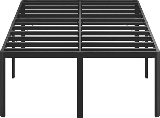 25 Inch High Queen Bed Frame with Rounded Corner Legs, Heavy Duty Metal Queen Platform Bed Frame with Steel Slats Support, No Box Spring Needed, Noise Free, Easy Assembly