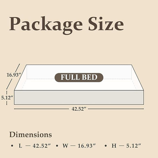 Full Bed Frame with Headboard and Footboard, Metal Full Bed Frame with Under Bed Storage, All-Metal Support System, No Box Spring Needed, Easy Assembly,Rustic Brown