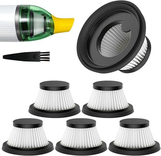 6 Pack HEPA Filter Replacement Compatible with Cordless Vacuum Cleaner as Seen on TV, Washable and Reusable Vac Replacement