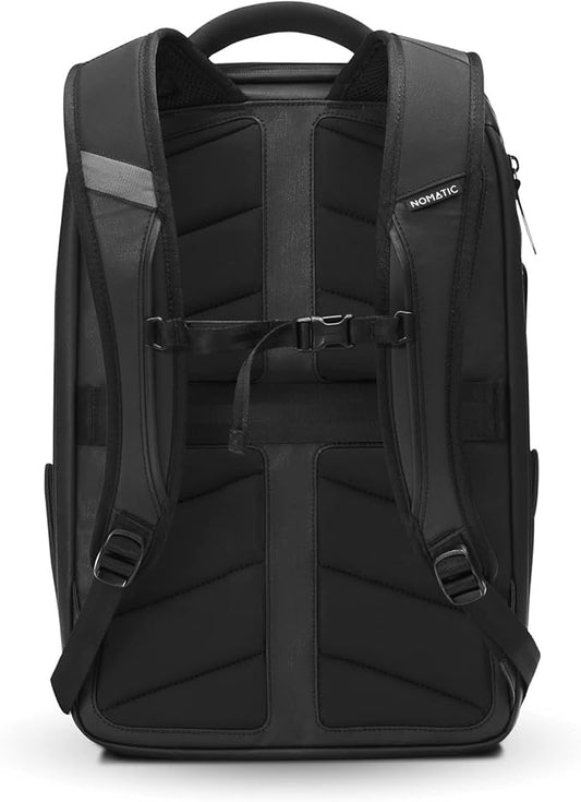 NOMATIC 14L Travel Pack - Water Resistant Laptop Bag - TSA-Ready Expandable Backpack (Black)