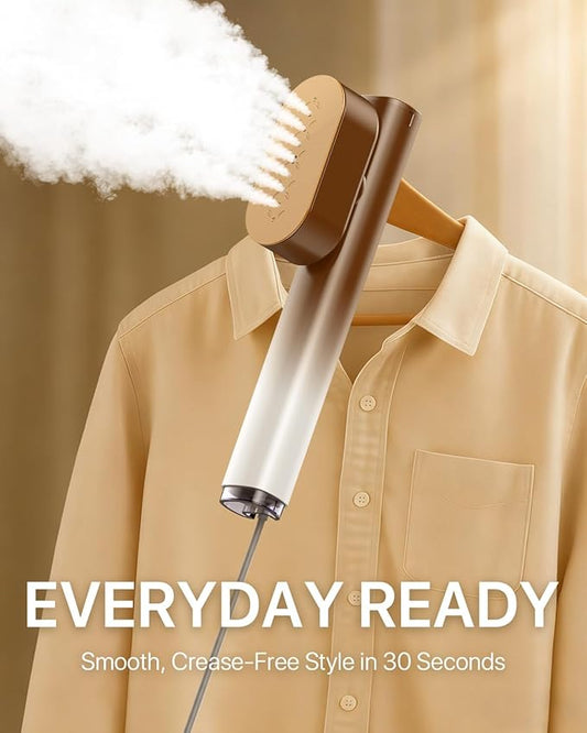Instant Wrinkle Removal – 950W Portable Handheld Clothes Steamer, Fast Heat-Up Travel Garment Steamer with 115ml Detachable Tank, Strong Output & Dual-Mode Steam