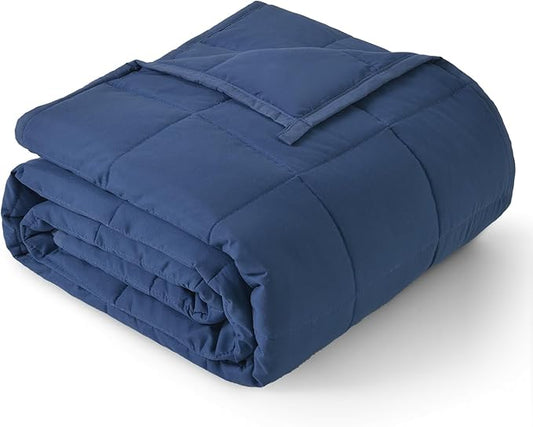 Topblan Weighted Blanket for Adults 12lbs, Soft Cooling Breathable Weighted Throw for Sleeping, Washable Heavy Blanket with Glass Beads for Winter, Sofa Bed, 48"x72" Twin Size