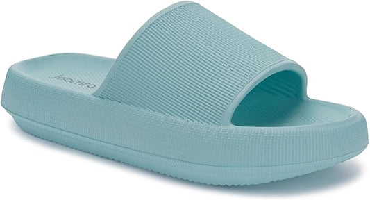 Joomra Pillow Slippers for Women and Men Non Slip Quick Drying Shower Slides Bathroom Sandals | Ultra Cushion | Thick Sole