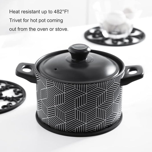Silicone Trivet Mat - Non-Slip & Heat Resistant Kitchen Hot Pads for Countertops & Table - Kitchen Trivets for Hot Dishes & Cookware - Hot Pot Holder for Pots & Pans - Green,Set of 3