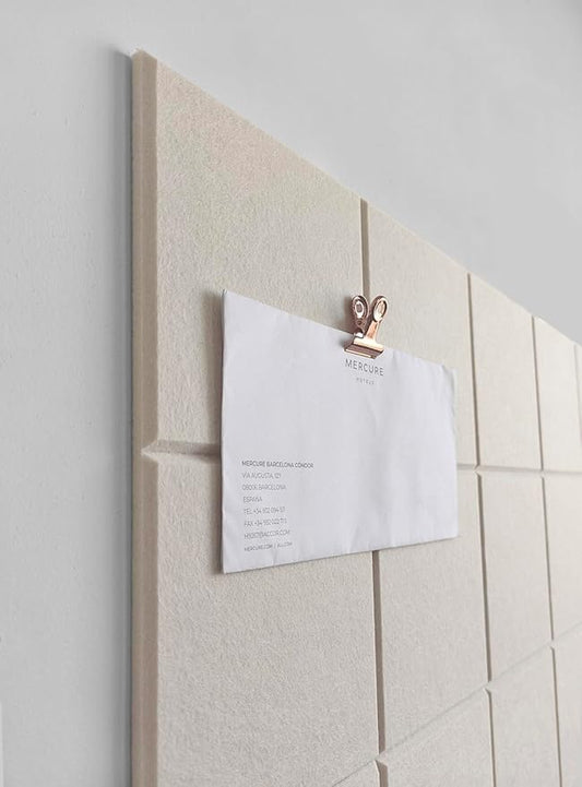 Cork Board 24 x36 Alternative - 6 Pack Felt Wall Tiles with Safe Removable Adhesive Tabs, Cork Boards for Walls Cork Board for Home Office Pin Board Tack Board - Beige