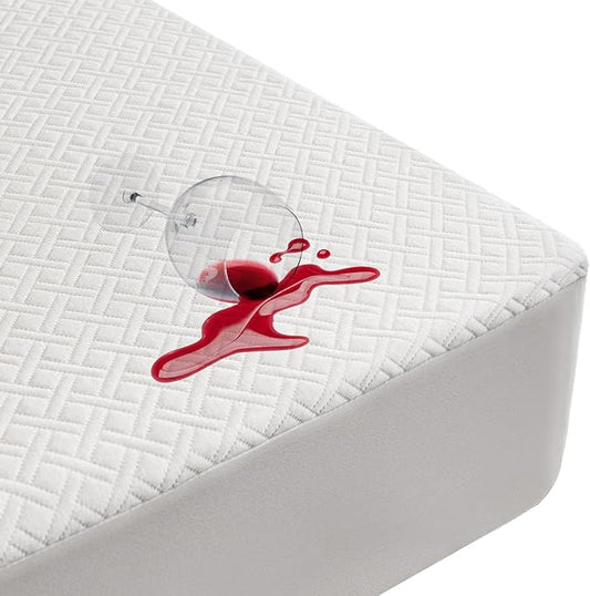 Premium Bamboo Mattress Protector – King Size, Waterproof, & Ultra Soft Breathable Noiseless Washable Bed Mattress Cover for Comfort & Protection MC01KING-L