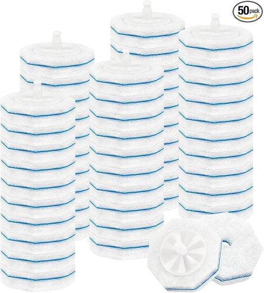 50 Count Disposable Toilet Wand Refills, Disposable Toilet Brush Heads
