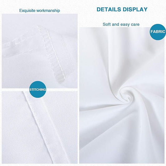 FLXXIE Microfiber Pillow Cases Standard Size, Soft Pillowcases with Envelope Closure, Wrinkle, Stain Resistant Pillow Covers, 20x26, White