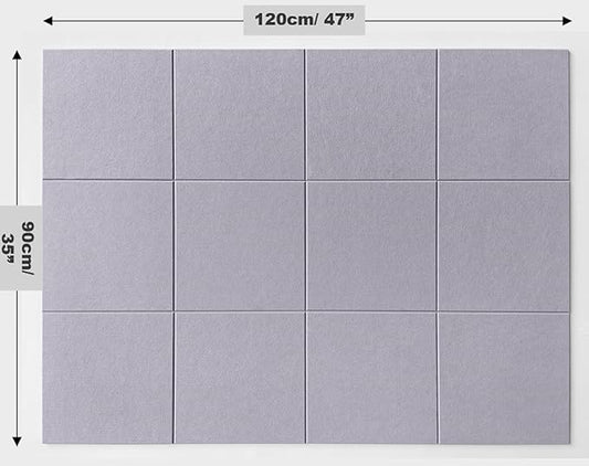 Felt Wall Tiles | Large Cork Board Alternative | Aesthetic Felt Bulletin Board for Office, Home & Classroom | Large Cork Boards for Walls Pinboard (12-Pack) | Purple