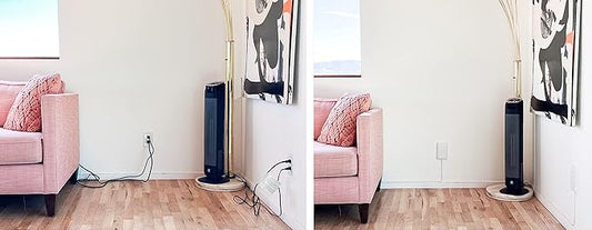 Sleek Socket Original & Patented Ultra-Thin Outlet Concealer with Cord Concealer Kit, Flat Extension Cord with Multi Outlets Power Strip, Ideal for Home Improvement, Hide Bulky and Messy Cords