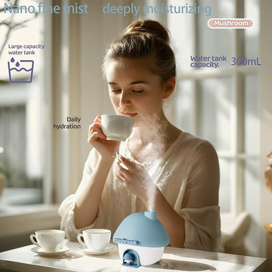 Humidifier for Bedroom,Portable Humidifier,Baby humidifiers with 7 modes of sunset atmosphere lighting and 2 modes of night light,two spray modes,suitable for children,bedroom and office