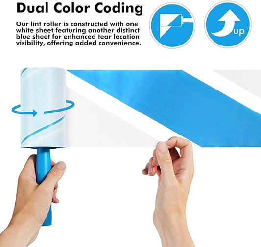 Extra Sticky Lint Roller, Mega Value Set 1000 Sheets for Pet Hair Removal, Dog and Cat Lint Remover for Clothes, Furniture, Carpet