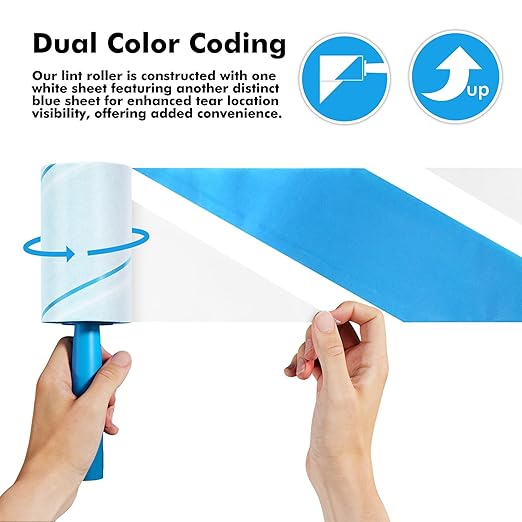 Lint Rollers for Pet Hair Extra Sticky, 1200 Sheets Mega Value Set Lint Rollers for Pet Hair Removal, Dog and Cat Lint Remover for Clothes, Furniture, Carpet