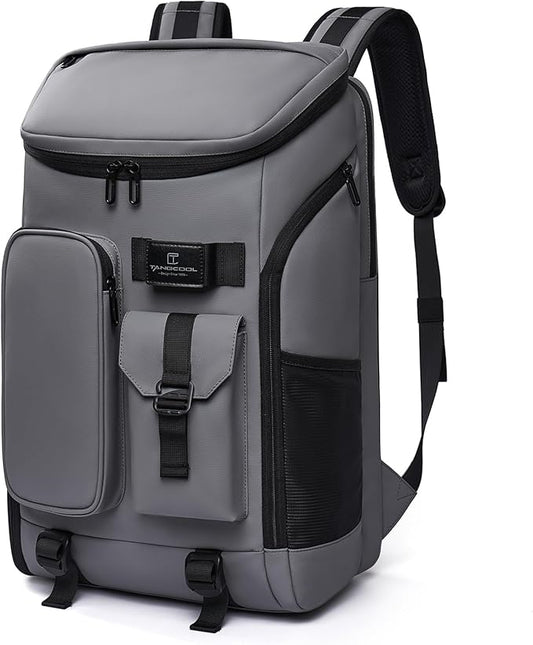 Carry on Travel Backpack for Men Women,30L Multi-Pocket 17.3inch Laptop Backpack, Sports Gym Tennis Badminton Backpack with Shoe Compartment-Grey