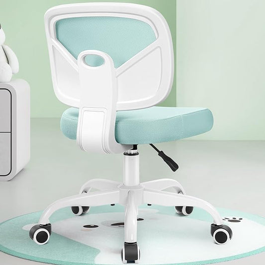 Primy Kids Desk Chair, Pink Study Chair for Boys Girls with Height Adjustable, Swivel Mesh Task Student Chairs for 4-12, Growing Teen Office Chair for Home/School/Office (Light Teal)