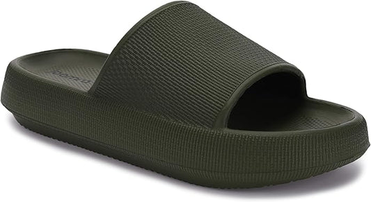 Joomra Pillow Slippers for Women and Men Non Slip Quick Drying Shower Slides Bathroom Sandals | Ultra Cushion | Thick Sole