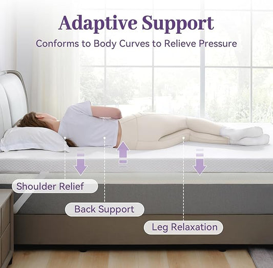 SINWEEK 3 Inch Gel Memory Foam Mattress Topper Twin Size, Ventilated High Density Pad for Back Pain, Bed Topper with Removable Soft Cover, CertiPUR-US Certified
