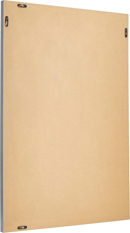 Amazon Basics Rectangular Wall Mount Mirror 24" x 36", Standard Trim, Nickel