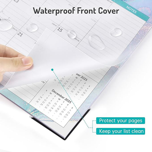 Forvencer Desk Calendar 2026, 20 Months Calendar, Nov. 2025-Jun. 2027, 14" x 11" Wall Calendar 2026 Monthly Planner with Plastic Cover & Stickers & Thick Paper for Office Home School Supplies