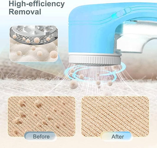 Fabric Shaver, Lint Remover for Clothes, Electric Lint Remover with 6 Replaceable Blades, Removes Fabric Pills, Rechargeable Sweater Defuzzer Pill Remover, Depiller Effectively Remove Pills, Lint