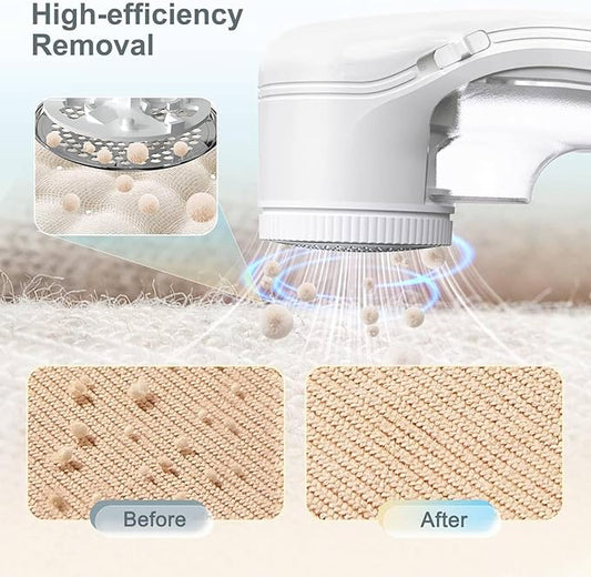 Fabric Shaver Lint Shaver, Lint Remover for Clothes, Electric Lint Remover Rechargeable Sweater Defuzzer Pill Remover with 3 Replaceable Blades, Suitable for Clothes, Jumpers, Furniture, Wool