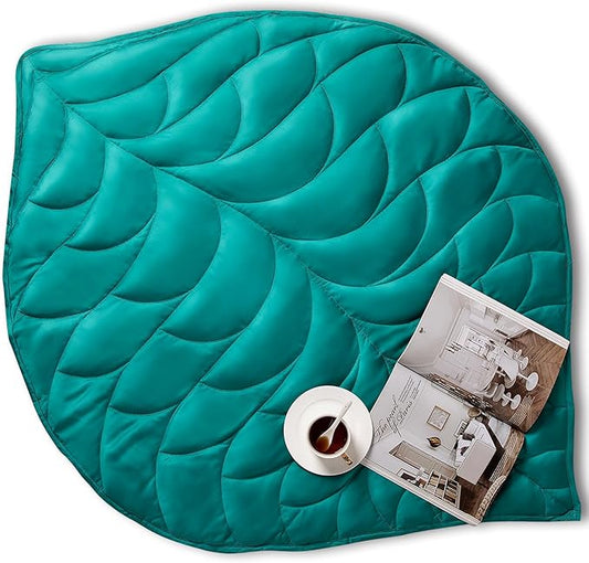Kaisa Weighted Blanket for Adults(7 lbs, 41"x53"), Weighted Lap Blanket Machine Washable, Small Heavy Blankets with Glass Beads for Home Sleep &Travel, Green