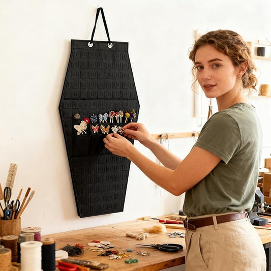 Pin Display Board - Felt Wall Mount Organizer Pre-Cut Holes | Enamel Pin Collection Display Holder,for Badge Button Home Office Living Room Apartment Shop Dorm Christmas Birthday