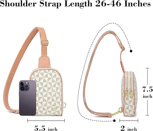 INICAT Travel Small Crossbody Sling Bags Women Cross Body Purses Passport Holder Vegan Leather Fanny Packs Birthday Gifts