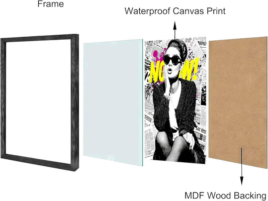 Beautiful Chic Woman Wall Art Prints Beautiful Audrey Hepburn Poster Canvas Art Wall Decor Picture For Bedroom Office Dorm Bathroom Wall Decor Aesthetic Home Artwork 8" × 10" In Framed