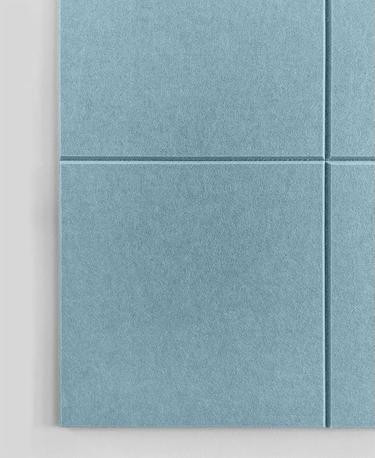 Cork Board 24 x36 Alternative - 6 Pack Felt Wall Tiles with Safe Removable Adhesive Tabs, Cork Boards for Walls Cork Board for Home Office Pin Board Tack Board - Baby Blue