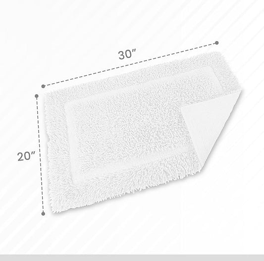 Martex 100% Cotton Ringspun Bath Rug | Super Soft | Super Absorbent | Essential Bathroom Rugs | Non-Slip Bath Mat | Quick Drying Bath Mat | White