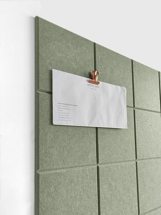 Cork Board 24 x36 Alternative - 6 Pack Felt Wall Tiles with Safe Removable Adhesive Tabs, Cork Boards for Walls Cork Board for Home Office Pin Board Tack Board - Sage