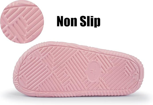 Weweya Slides for Women and Men - Bathroom Shower Shoes - Non Slip House Slippers - Lightweight Beach Sandals