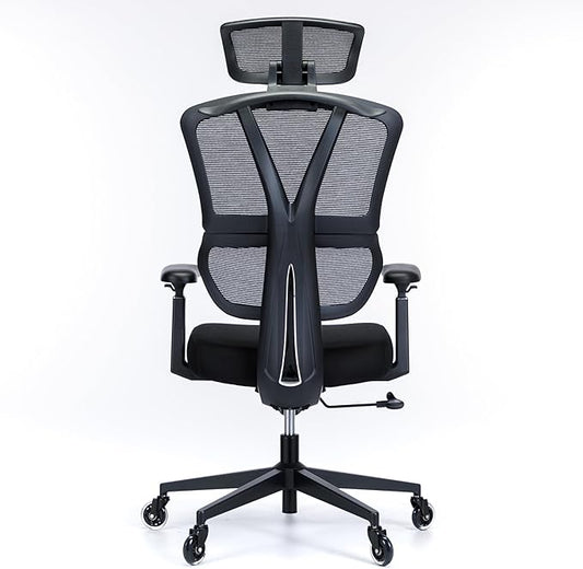 Ergonomic Office Chair - 400 lbs Capacity High-Back Mesh Computer Chair with Lumbar Support, Adjustable Headrest | Home and Gaming Desk Chair,Black