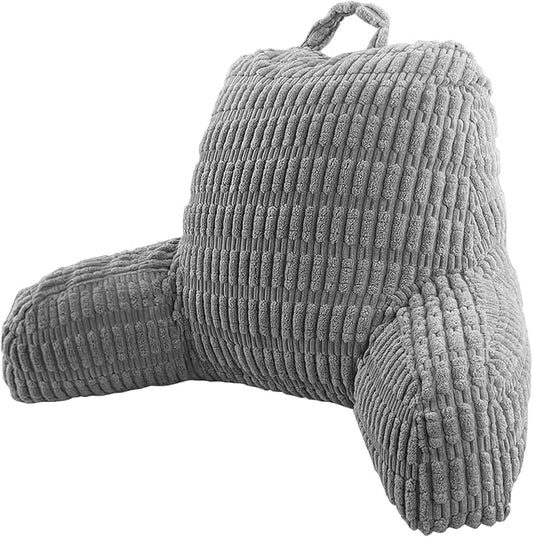 Reading Pillows for Sitting in Bed Adult, Back Rest Pillow for Sitting Up in Bed and Couch, Back Support Chair Pillow Support for Adult Backrest Pillows for Reading (Dark Grey)