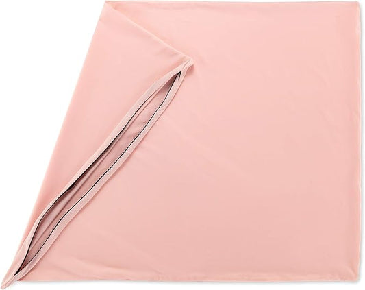 Cover Only for Premium Microbead Bed Pillow, X-Large Extra Smooth - Ultra Comfortable Sleep with Silk Like Anti Aging Cover 85% Spandex/ 15% Nylon Breathable, Cooling Cream Peach