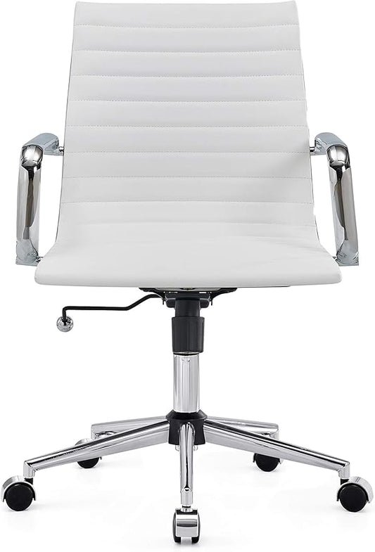 Chair, Desk Computer Chair ,with Armrests ,Ergonomic Office Chair for Home and Office, 17.32 x 22.83 x 35.43 inches, Multiple Colors (White)