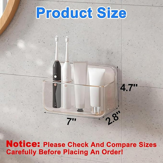 Diesisa Acrylic Wall Mount Organizer, Self Adhesive Organizer for Wall, Cabinet Door Organizer, with Self Adhesive Tape, for Bathroom, Pantry, Kitchen, Laundry, Utility Room, Inside of Cabinet Door