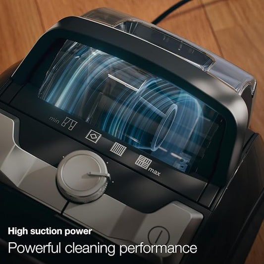 Miele Boost CX1 Cat & Dog - Bagless canister vacuum cleaner, lightweight, compact and corded with vortex technology, TurboBrush and HEPA AirClean filter, in Black/Rose