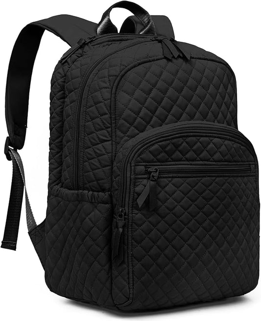 Backpack for Women,College Backpack,Quilted Casual Daypack,Waterproof Bookbag for 17Inch Laptop