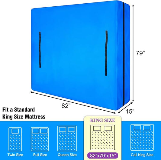 MorTime Mattress Bags for Moving and Storage, Zippered Mattress Storage Bag with 8 Strong Carrying Handles, Reusable Mattress Protector Cover Moving Supplies (King)