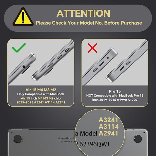 10-Point Infrared Touch Screen Frame for MacBook Air 15 Inch, High-Precision Magnetic Touchpad, Trackpad Activator with Multi-Gesture Control, Ultra-Thin Hard Shell Case & Passive Stylus Pen Included