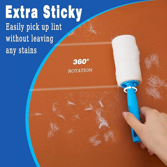 Lint Rollers Refills for Pet Hair Extra Sticky 540 Sheets Portable Pet Lint Remover for Clothes, Furniture, Carpet, Dog and Cat Hair Removal