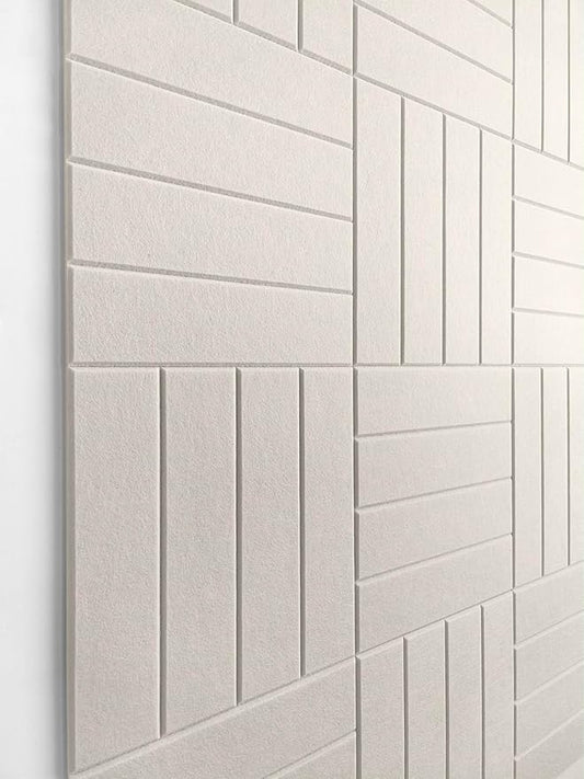Felt Bulletin Board Tiles | Modern Cork Board Alternative | Large Cork Boards for Walls | Aesthetic Felt Wall Panels for Office & Home Decor | Pinboard & Photo Board (12-Pack) | Beige