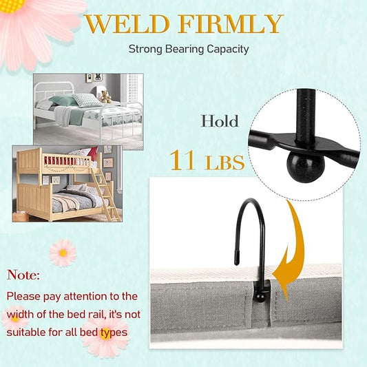 Bedside Storage Caddy/Bedside Hanging Storage Bag for Headboards Bunk Beds Dorm Rooms Book Phone Magazine Holder (2PC Grey)