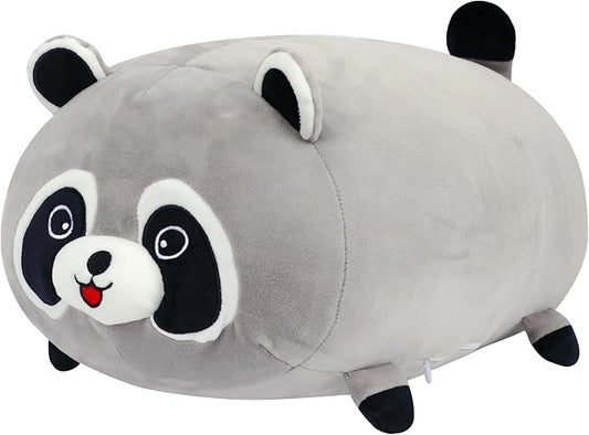 Cuteoy 17.7" Raccoon Stuffed Animal Plush Pillow Soft Comfortable Plushies Large Throw Body Pillow Sleeping Plush Toy for Girls Boys Birthday