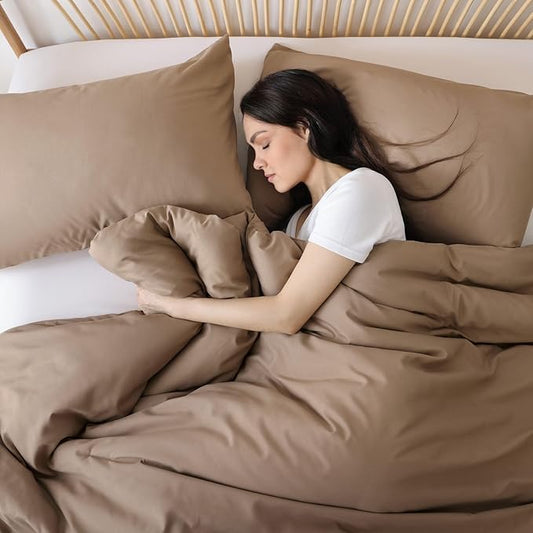 ROSGONIA Oversized Queen Comforter Dark Khaki, 3pcs (1 Comforter & 2 Pillowcases) Lightweight Oversized Queen Comforter Sets Bedding Blanket Quilts