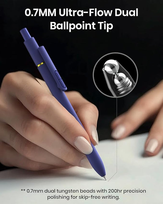 8 Pcs Gel Ink Pens, 0.7mm Fine Point for Smooth Writing Journaling Aesthetic Pens, Black Quick-Dry Long Lasting Fidge Pens, Cute School Office Supplies Gifts for Women (Vintage Black Ink)