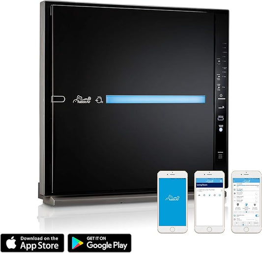 Rabbit Air, MinusA2 Air Purifiers for Home, Ultra Quiet HEPA Air Purifier - Wall Mountable Air Purifiers for Home Large Room, Allergies, Dust, Mold, Smoke & VOCs - (SPA-780N, Black, Germ Defense)